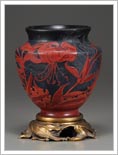ガレ 百合文花瓶